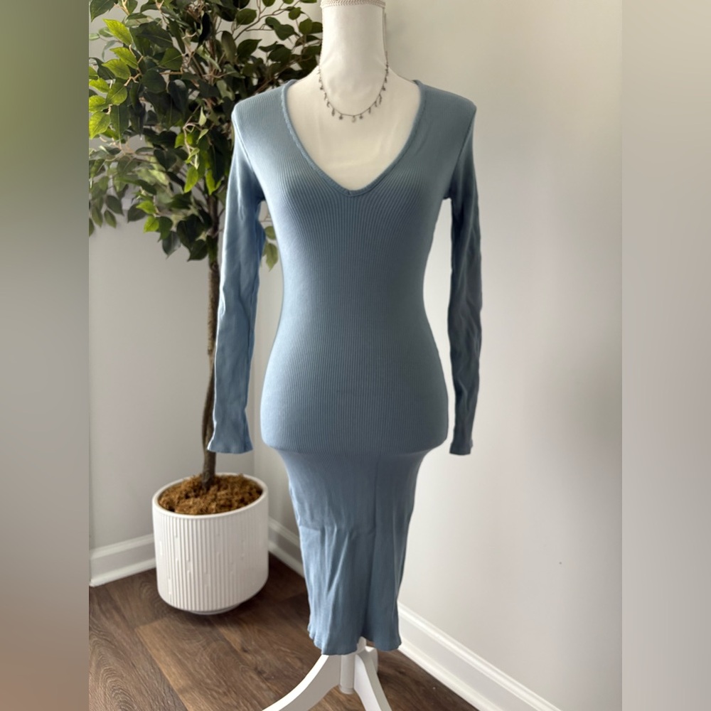 Fashion Nova Baby Blue Bodycon Dress